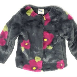 Oshkosh b'gosh Toddler Girls Faux fur Floral Coat